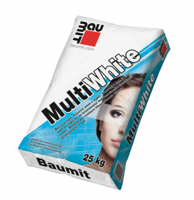 Штукатурка выравнивающая с волокнами MultiWhite, BAUMIT