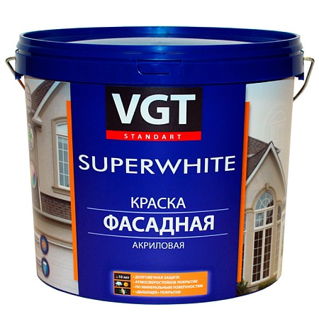 Краска под колеровку Super white для внутр\нар. работ ВД-АК-1180, VGT