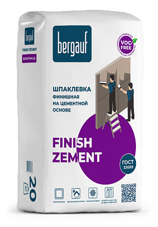 Шпатлевка финишная Finish zement, BERGAUF