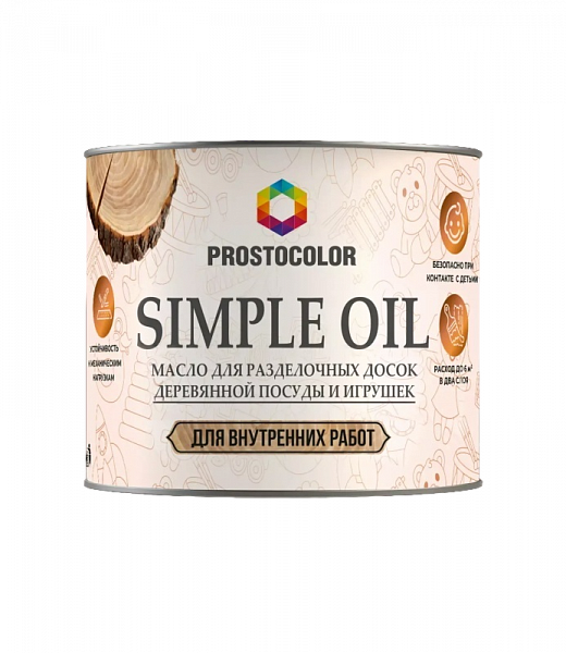 Масло для разделочных досок, деревянной посуды и детских игрушек Simple Oil, PROSTOCOLOR