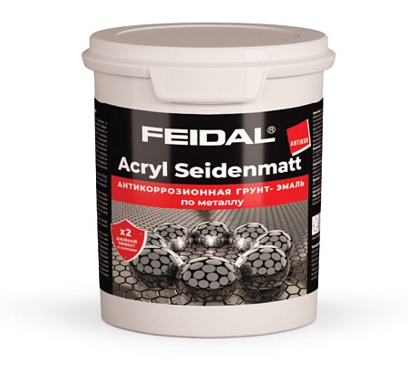 Грунт-эмаль по металлу Acryl Seidenmatt antikor, FEIDAL