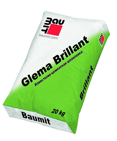 Шпатлевка известково-цементная GlemaBrillant, BAUMIT