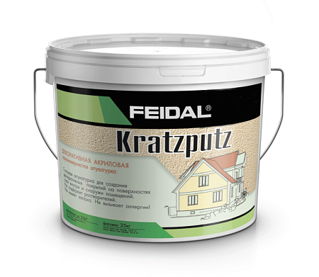 Штукатурка декоративная морозостойкая Kratzputz, FEIDAL