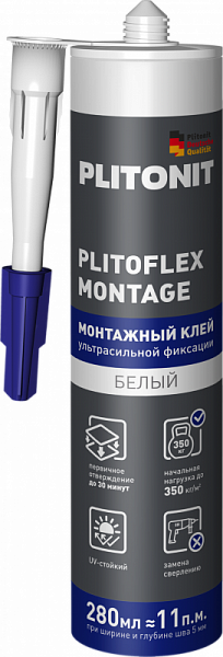 Клей монтажный сверхсильной фиксации Plitoflex, PLITONIT