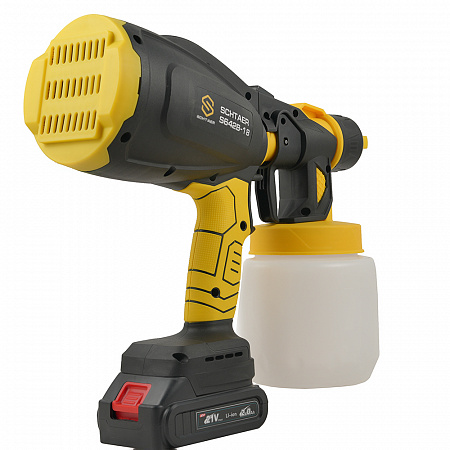 Пистолет окрасочный аккум. S642B-18 DC21V, 210W, сопло 1.8, SCHTAER