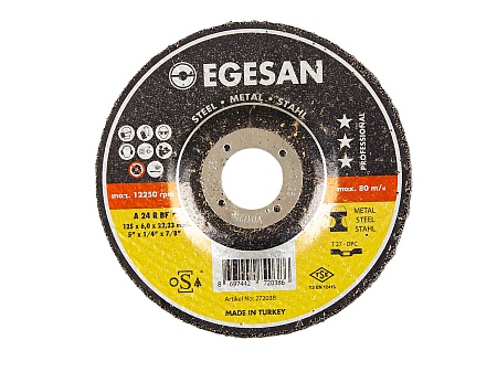 Отрезной круг по металлу шлифовальный EGESAN (STEEL), ФИКСПИСТОЛС