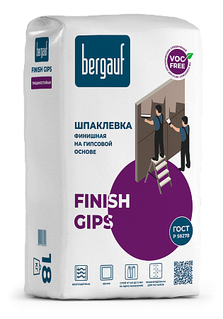 Шпатлевка финишная Finish gips, BERGAUF