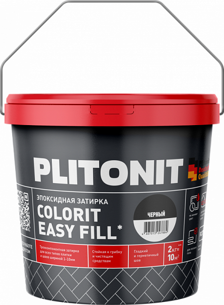 Затирка трёхкомпонентная для межплиточных швов Colorit Easy Fill, PLITONIT